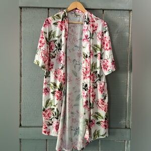 Show Me Your Mumu Robe Wrap One Size fits all Pink White Floral